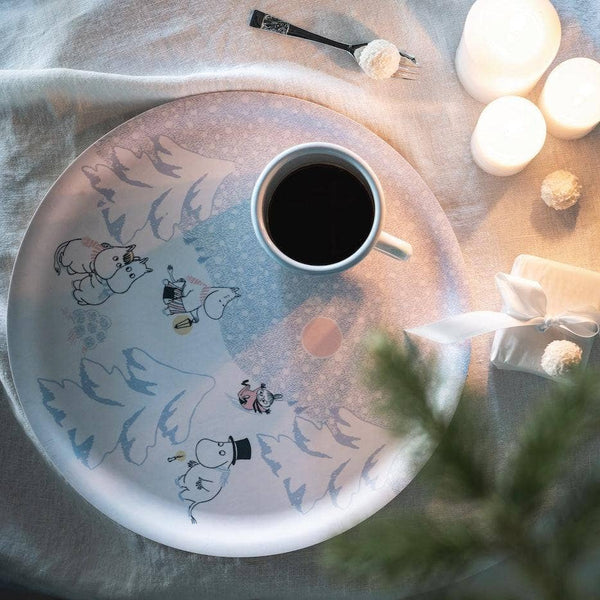 Colourful Decorative Tray | Moomin Let It Snow Circular