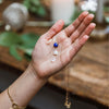 Crystal Minimal Necklace | Rainbow Moonstone