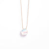 Crystal Minimal Necklace | Rainbow Moonstone
