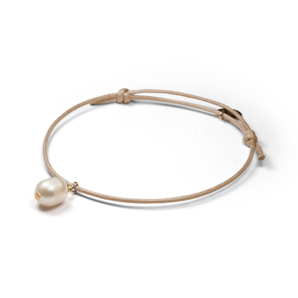 Crystal Minimal Bracelet | Marina - Pearl + Sand