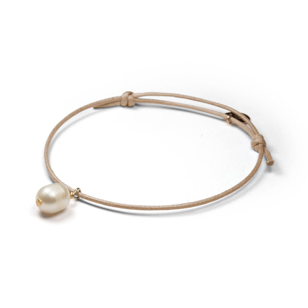 Crystal Minimal Bracelet | Marina - Pearl + Sand