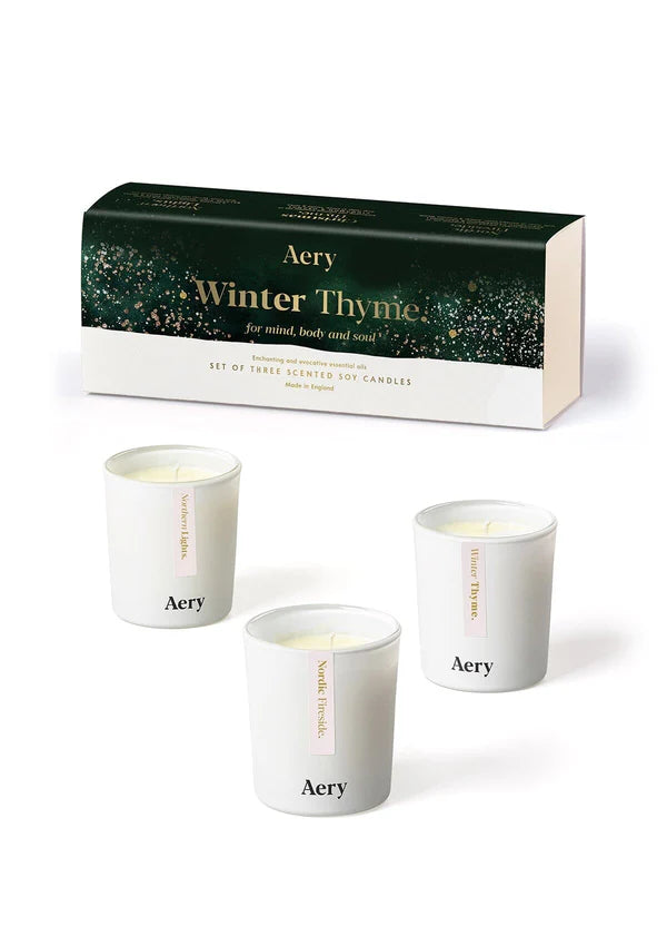 Aromatherapy Scented Candles | Winter Thyme Set