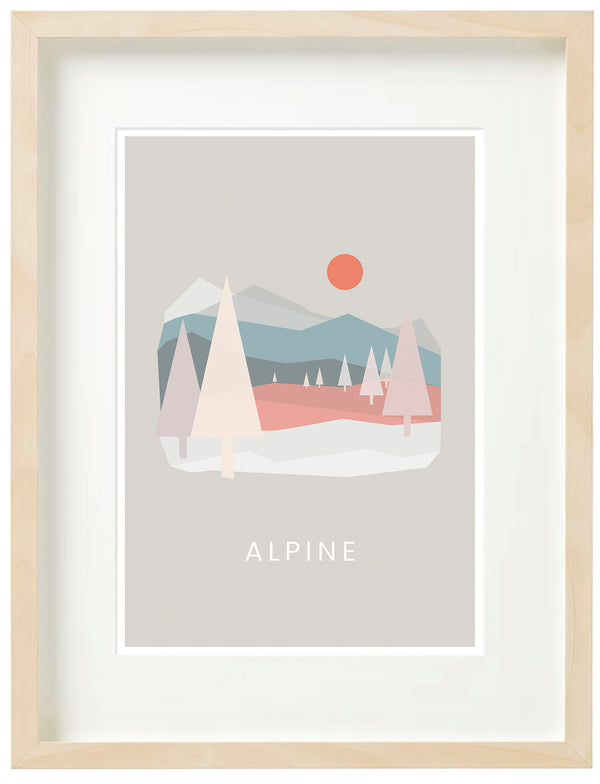 Graphic Art Print | Alpine