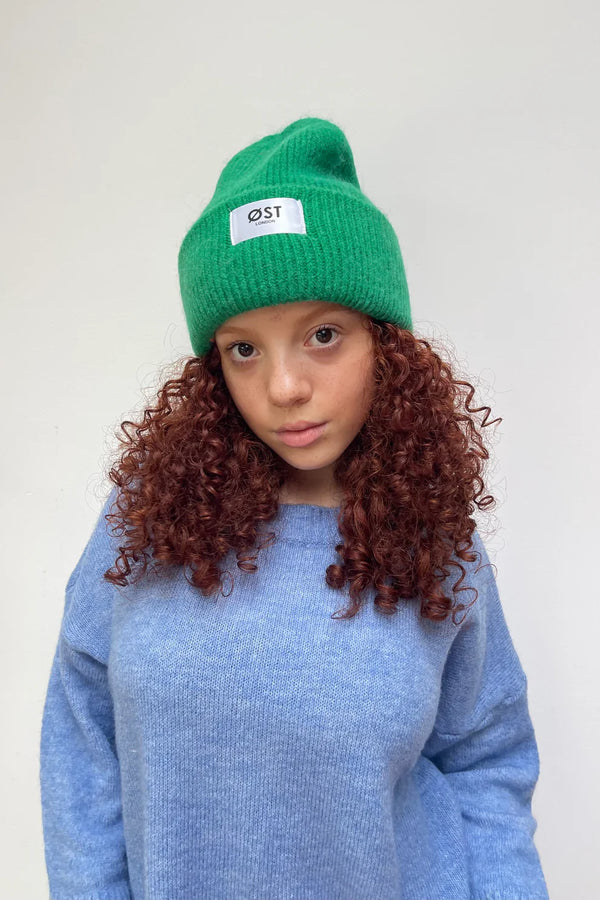 Alpaca Beanie Hat | Apple Green