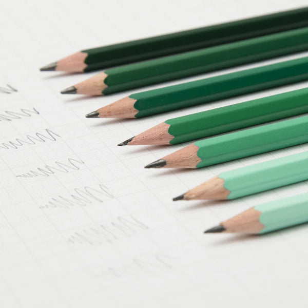 Colourful Sketching Pencils | Green Ombre - NØRDEN