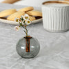 Glass Reversible Vase | Mini Bubble Grey + Orange