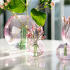 Glass Reversible Vase | Mini Bubble Green + Pink