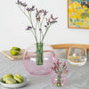 Glass Reversible Vase | Mini Bubble Green + Pink