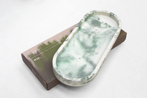 Marbled Incense Tray | Green - NØRDEN