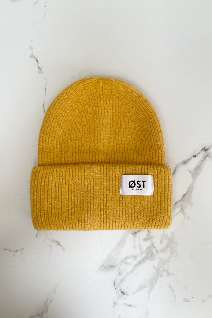 Alpaca Beanie Hat | Yellow