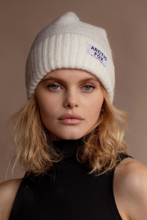 Mohair Beanie Hat | Winter White - NØRDEN