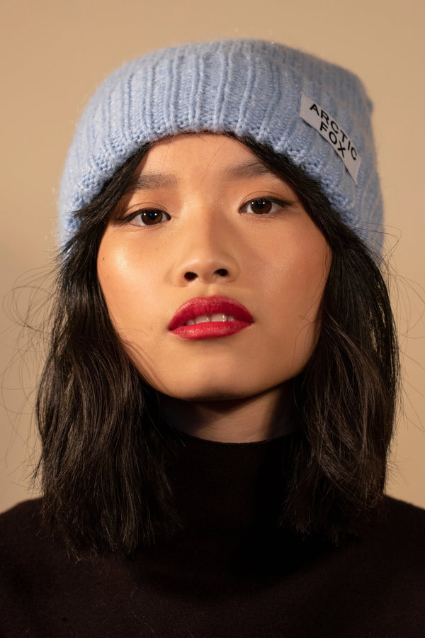 Mohair Beanie Hat | Sky Blue Original - NØRDEN