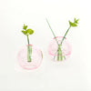 Glass Reversible Vase | Mini Bubble Green + Pink