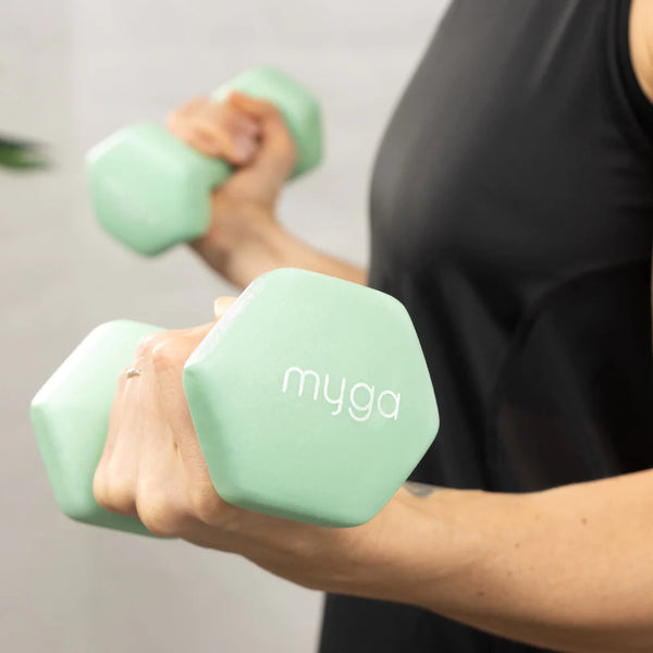 Yoga Fitness Weights | 2kg Mint Hexagonal - NØRDEN
