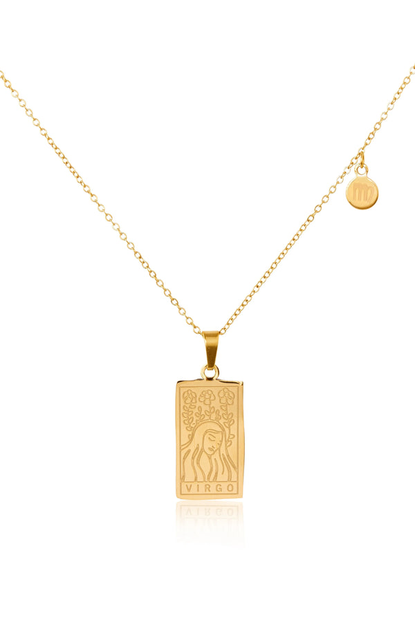 Celestial Gold Reversible Necklace | Virgo