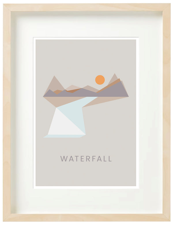 Graphic Art Print | Waterfall