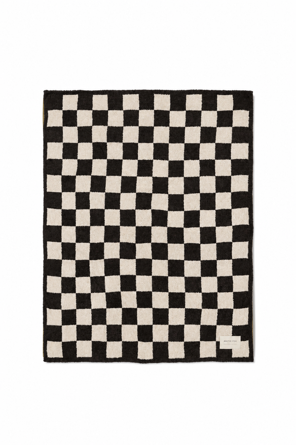 Recycled Soft Throw | Teddy Brown Check