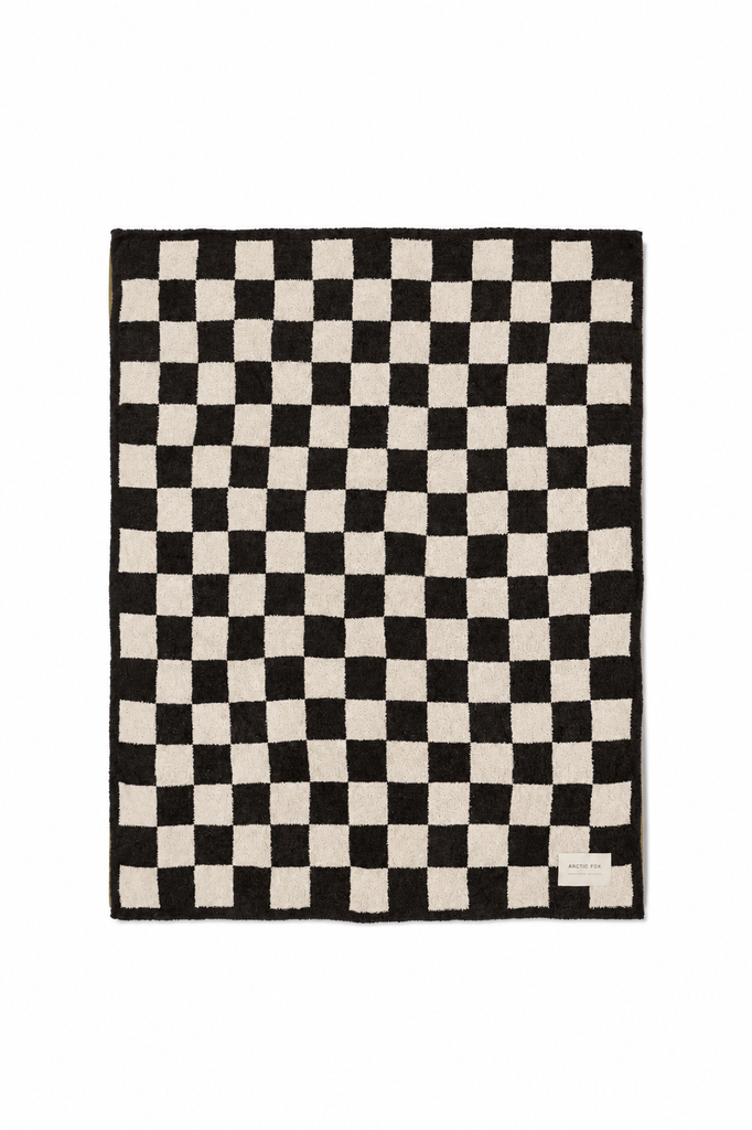 Recycled Soft Throw | Teddy Check Brown