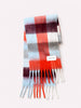 Recycled Soft Scarf | Reykjavik Red Blue Check