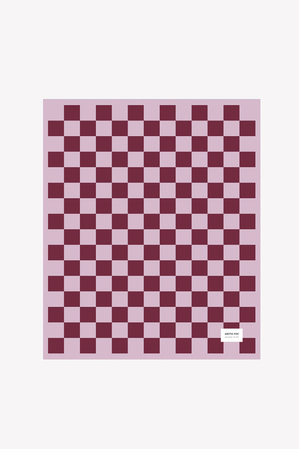 Recycled Soft Throw | Teddy Check Pink