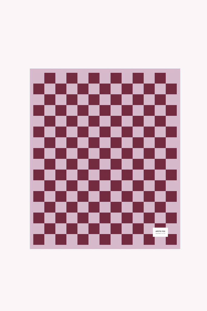 Recycled Soft Throw | Teddy Check Pink