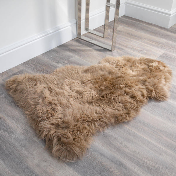 Natural Sheepskin Rug | Brown Smooth