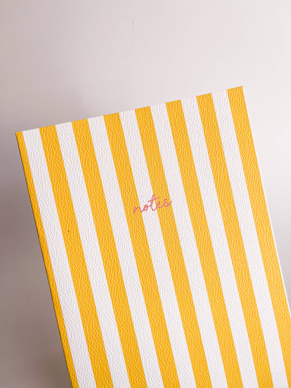Colourful Striped Notebook | Yellow