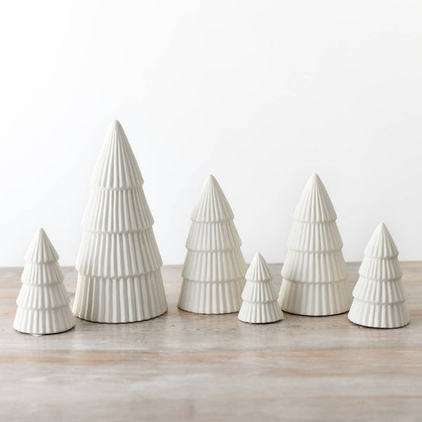 Matt White Tree Ornament, 8cm