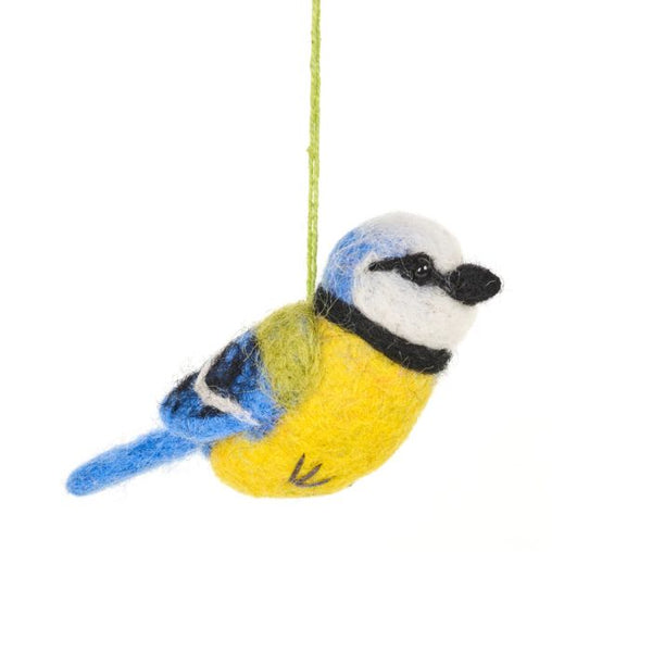 Natural Felt Decoration | Bluetit