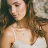 Crystal Minimal Necklace | Sea Glass Chalcedony