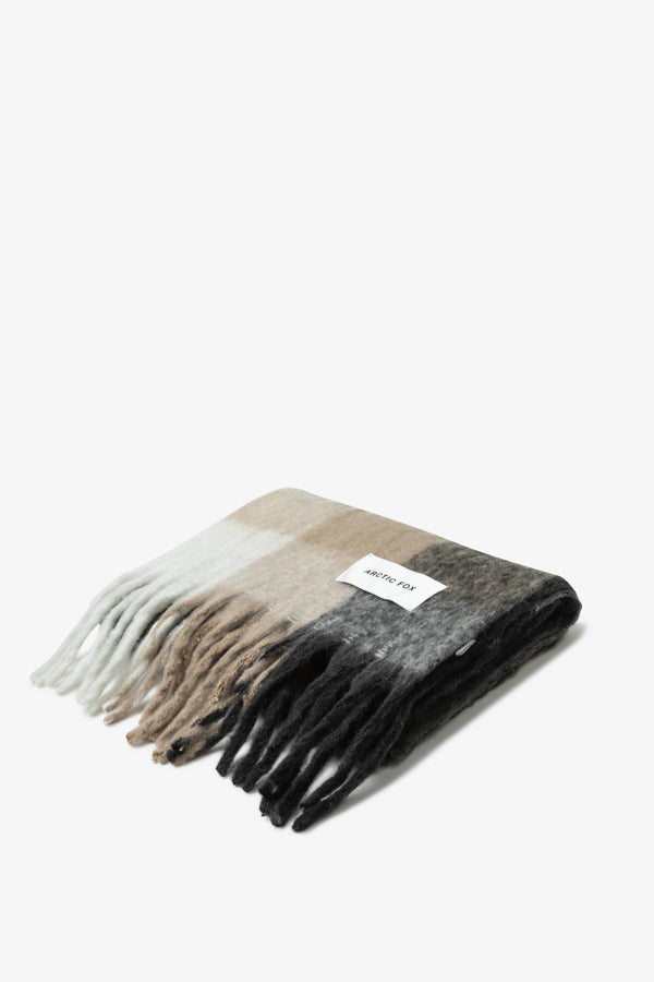 Recycled Soft Scarf | Reykjavik Black Checkf