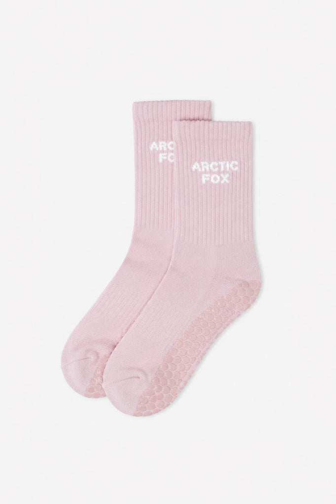 Natural Bamboo Socks | Grip Pale Lilac