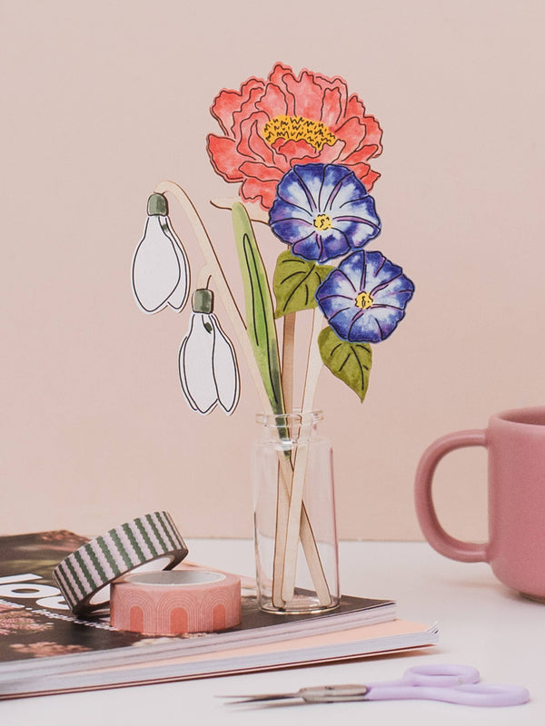 Floral Wooden Decoration | Peony November