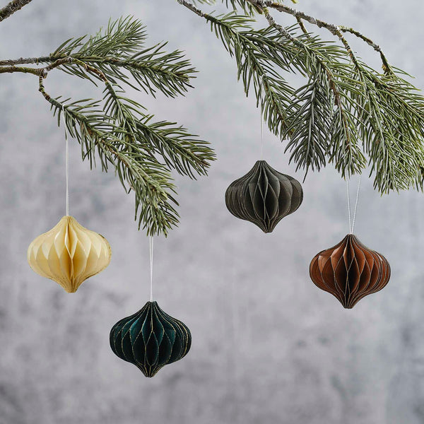 Honeycomb Christmas Baubles | Forest - NØRDEN