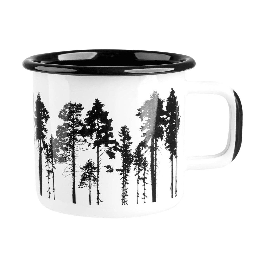 Whimsical Enamel Mug | Trees Large