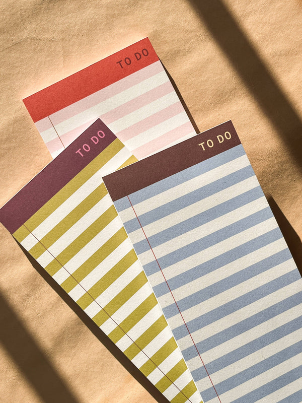 Colourful Striped Lists | Blue
