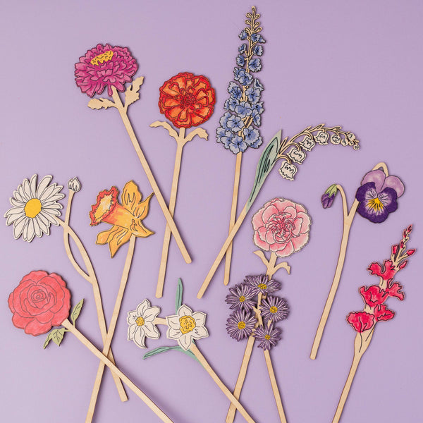 Floral Wooden Decoration | March Daffodil
