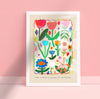 Floral Art Print | The Earth Laughs in Flowers A3