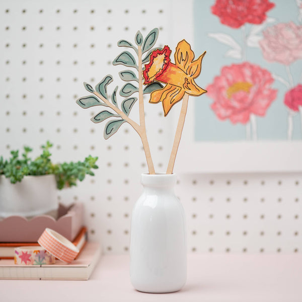 Floral Wooden Decoration | March Daffodil