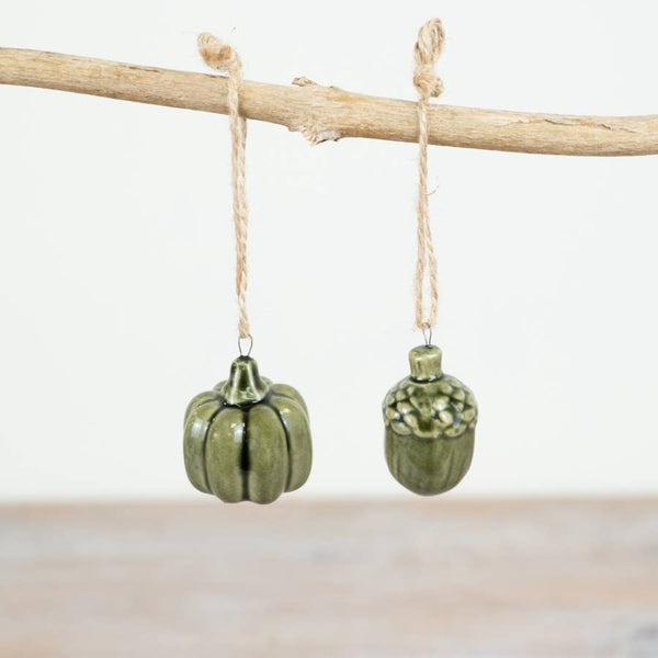 Hanging Green Pinecone Hanger, 4.5cm
