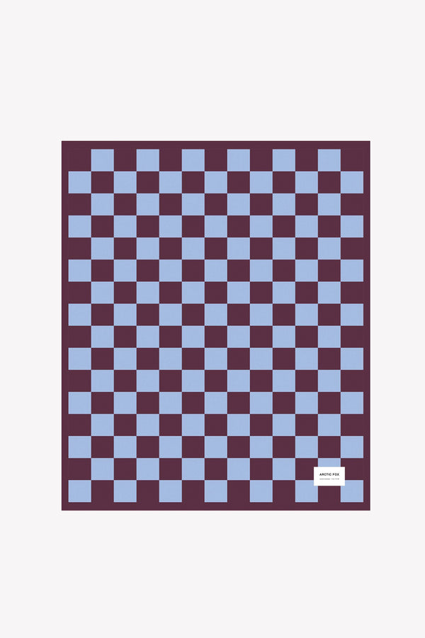 Recycled Soft Throw | Teddy Check Blue