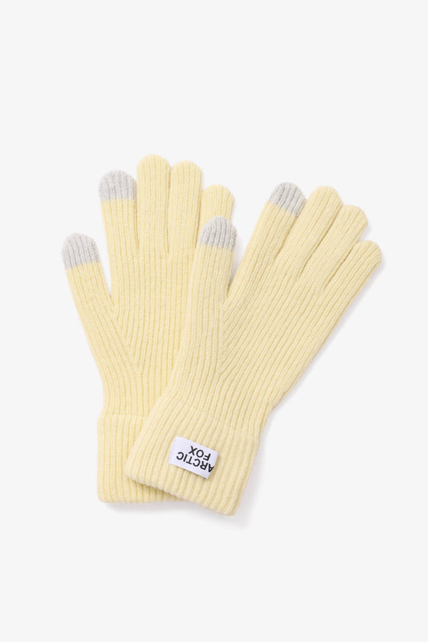 Recycled Knit Gloves | Wax Paper Yellow