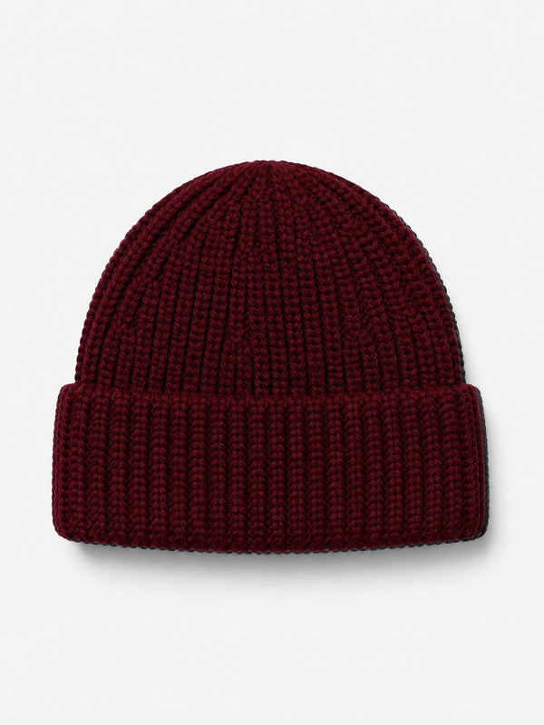 Responsible Beanie Hat | Merino Dark Burgundy