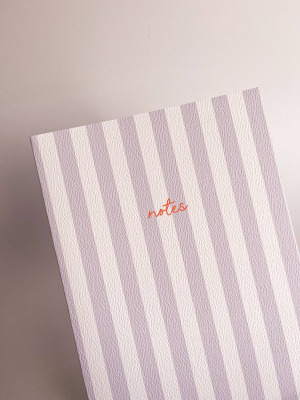 Colourful Striped Notebook | Lilac