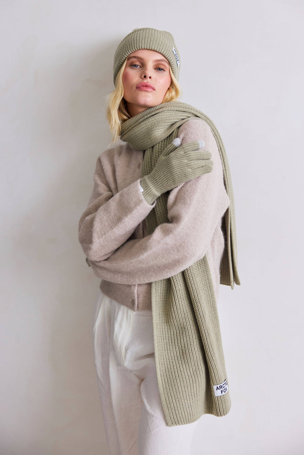 Recycled Knit Gloves | Arctic Grey