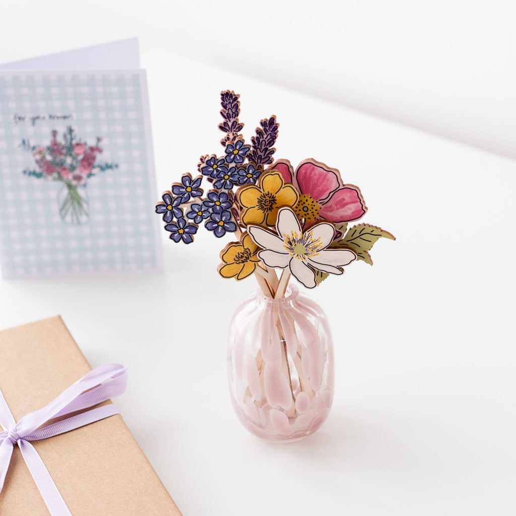 Floral Wooden Bouquet