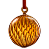 Christmas Glass Bauble | Amber 6cm