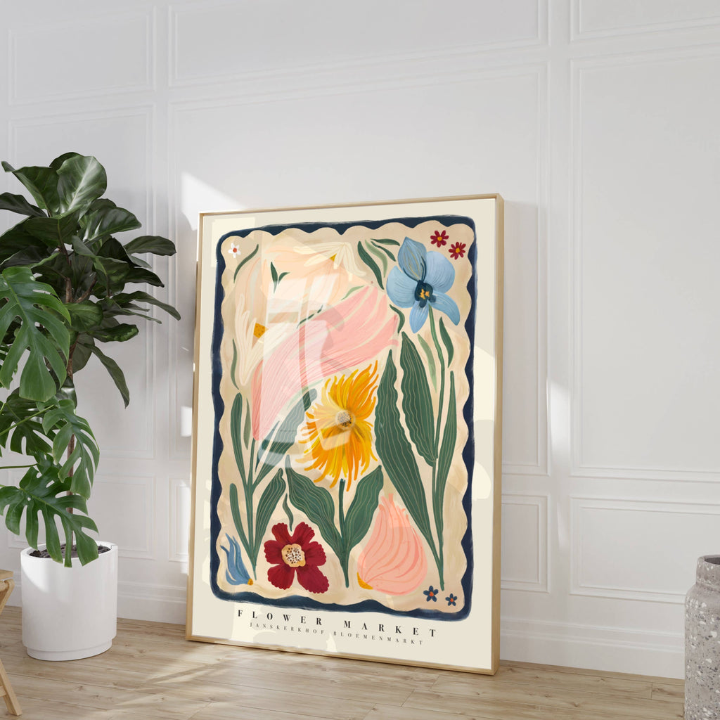 Floral Art Print | Janskerkhof Bloemenmarkt A5