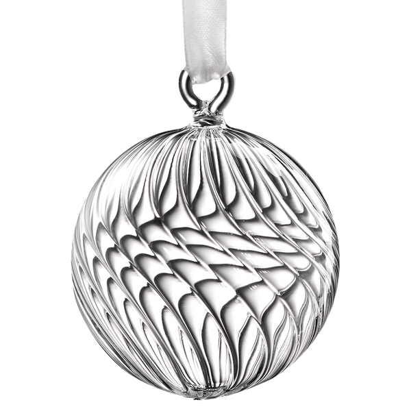 Christmas Glass Bauble | Clear 6cm