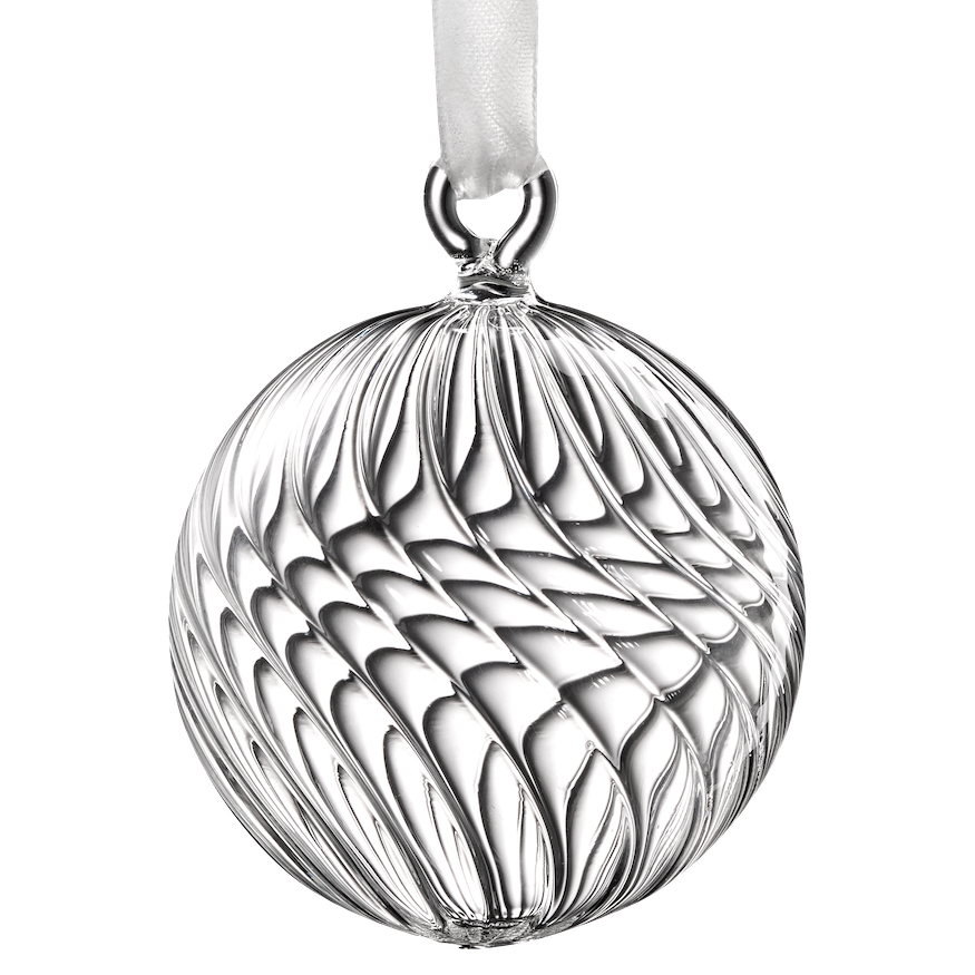 Christmas Glass Bauble | Clear 6cm